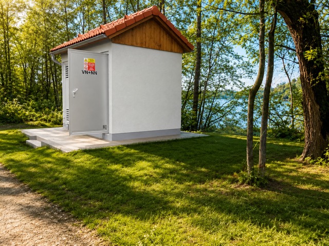 Dokončená kiosková trafostanice